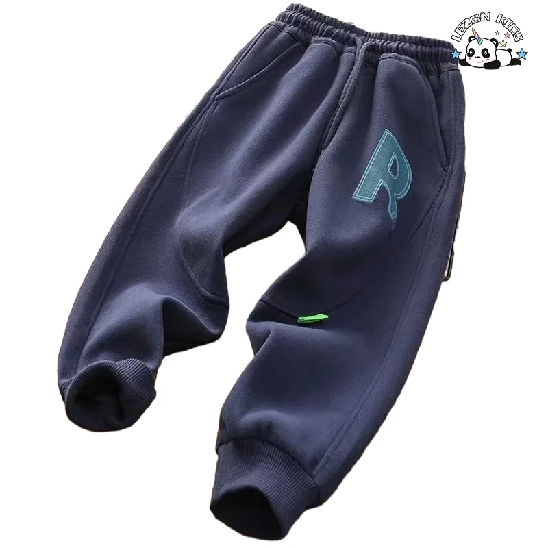 LEZONKIDS - Conjuntos de Roupas Esportivas de Alta Qualidade para Meninos com Pulôver de Manga Longa e Calças com Impressão de Letras
